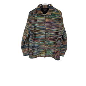 Lifestyle Multicolor Stitched Jacket with decorative buttons, size Small
